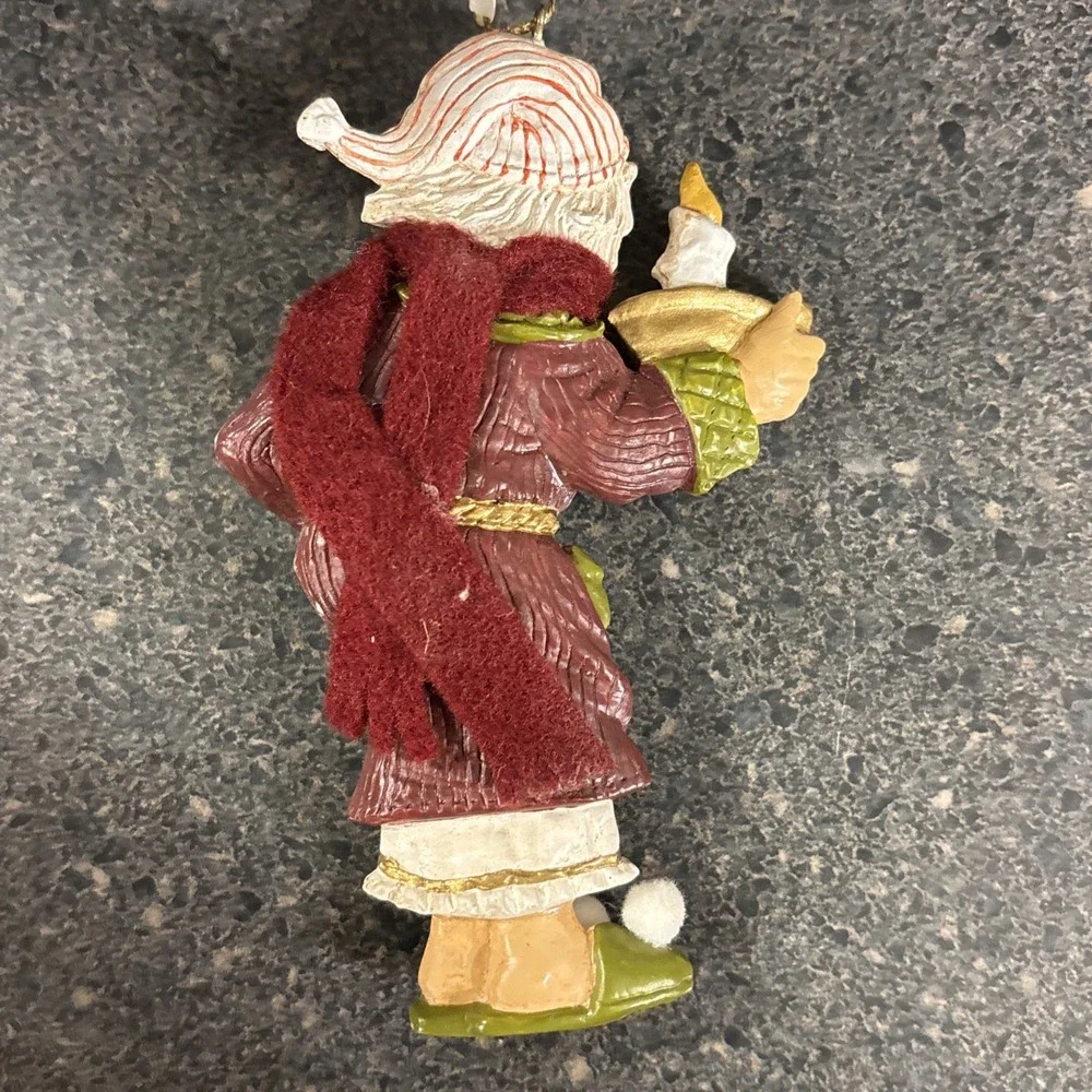 Kurt Adler Ebenezer Scrooge Resin Ornament,‎ Christmas 2005 Night Cap